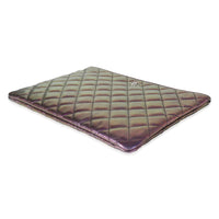 Chanel Iridescent Purple Quilted Calfskin O Case