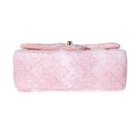 Chanel Pink & White Tweed Mini Rectangle Classic Flap