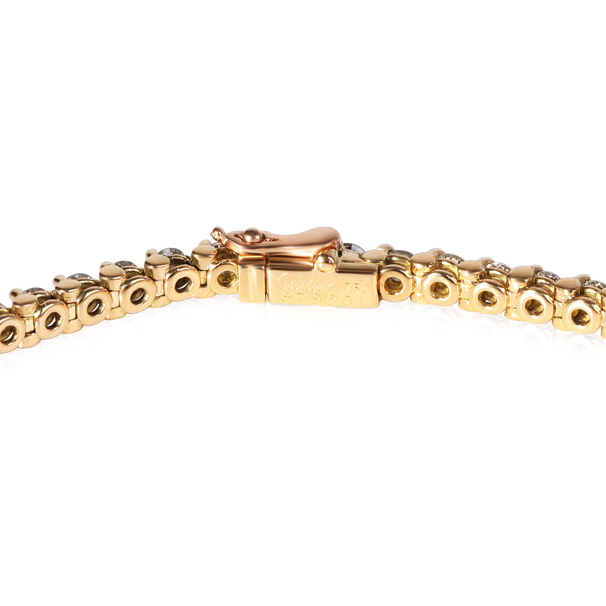 Cartier Essentials Diamond Tennis Bracelet in 18k Yellow Gold (3.65 ctw)