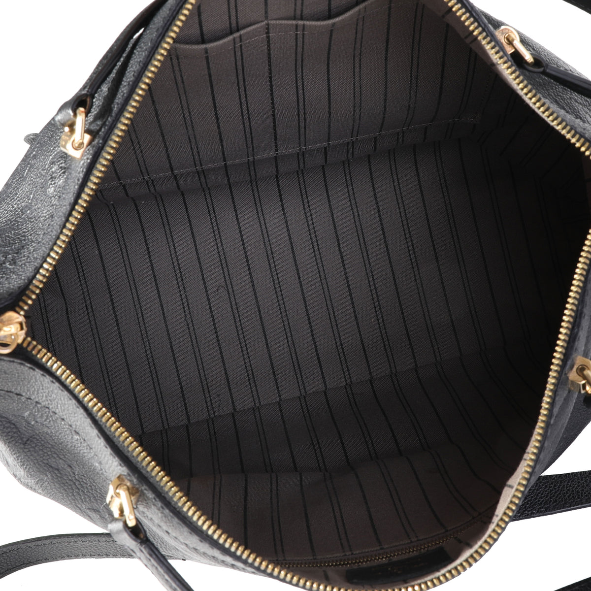Louis Vuitton Black Monogram Empreinte Leather Bastille MM