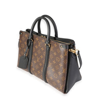 Louis Vuitton Black Leather & Monogram Canvas Soufflot MM