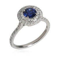 Tiffany & Co. Soleste Ring with Diamond & Sapphires in Platinum 0.36 CTW