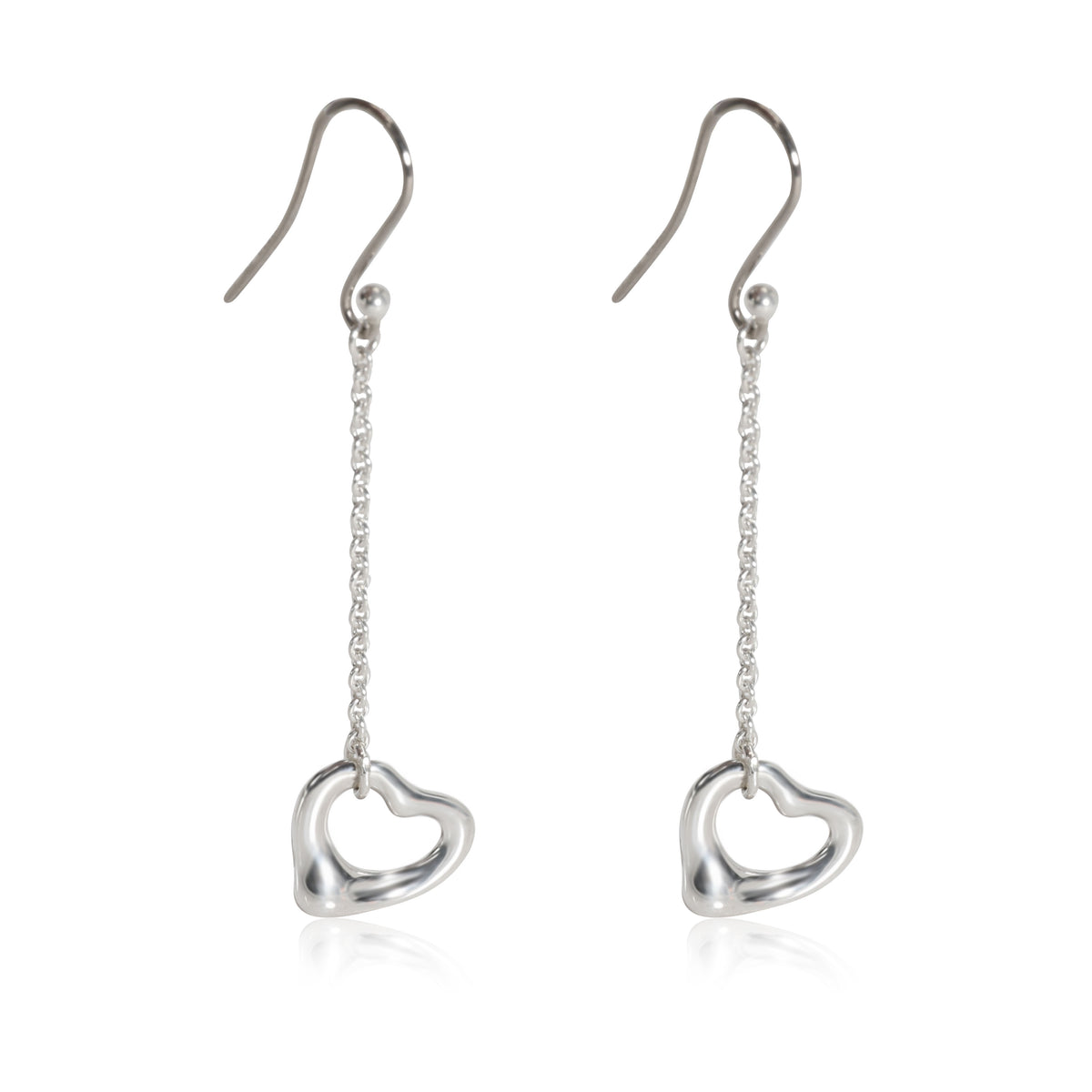 Tiffany & Co. Elsa Peretti Open Heart Drop  Earring in  Sterling Silver