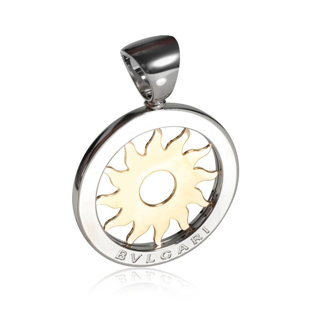 Bvlgari Tondo Sun Pendant in 18k Yellow Gold/Steel myGemma DE