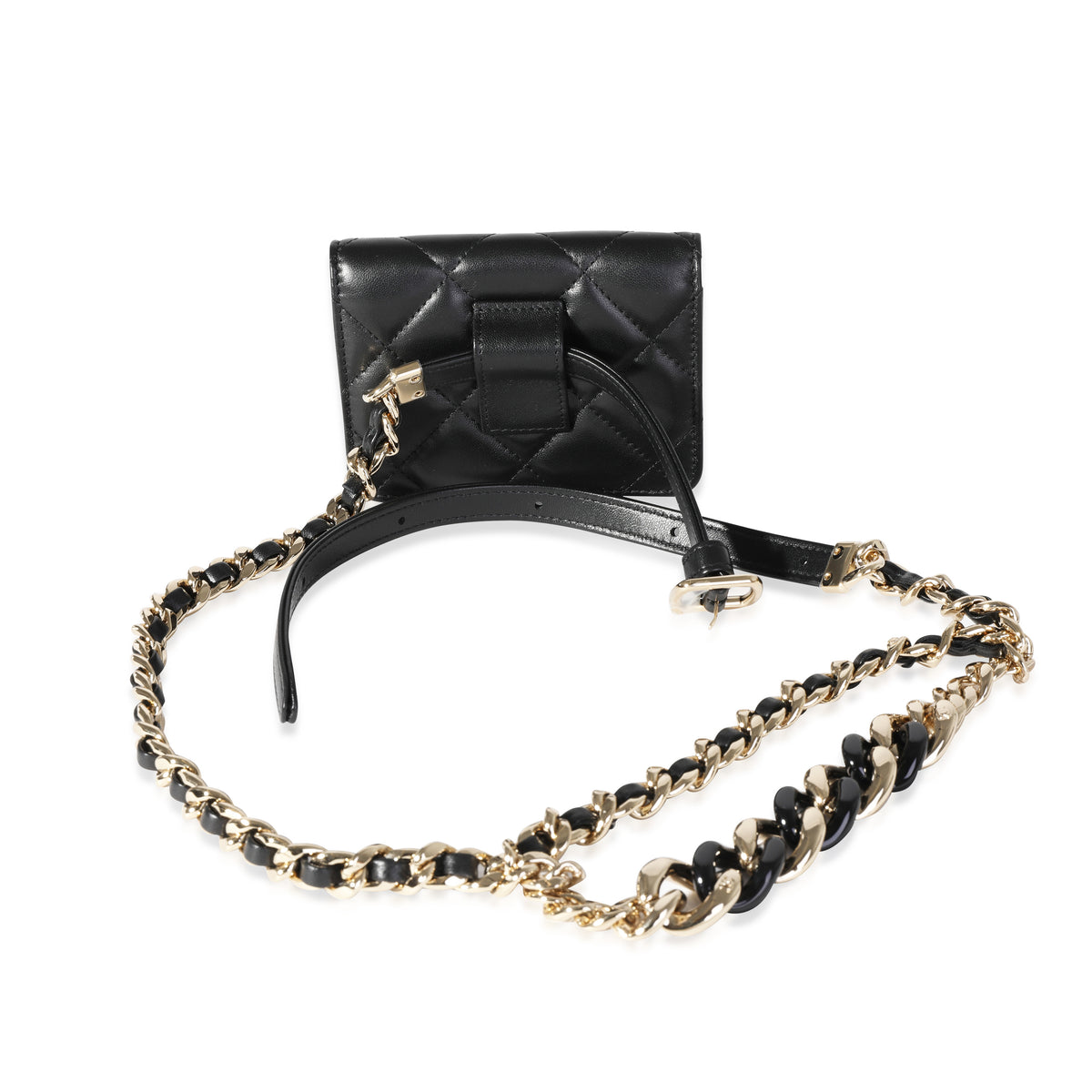 Chanel Black Quilted Lambskin Elegant Chain Belt Bag, myGemma, NZ