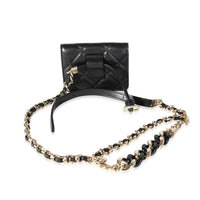 Chanel Black Quilted Lambskin Elegant Chain Belt Bag