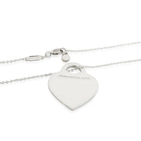 Return To Tiffany Pink Enamel Heart Pendant in  Sterling Silver