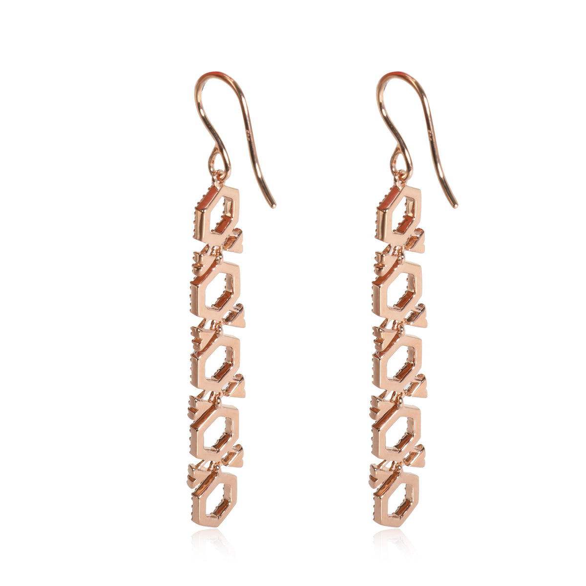 Astley Clarke Varro Honeycomb Diamond  Earring in 14K Rose Gold 1 CTW