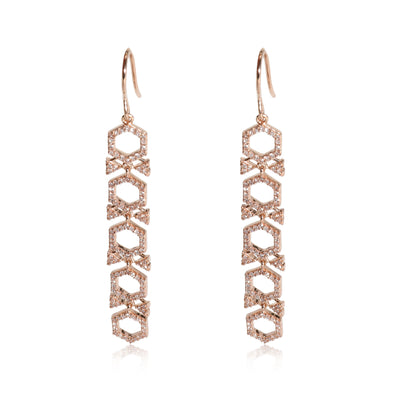 Astley Clarke Varro Honeycomb Diamond  Earring in 14K Rose Gold 1 CTW