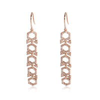 Astley Clarke Varro Honeycomb Diamond  Earring in 14K Rose Gold 1 CTW