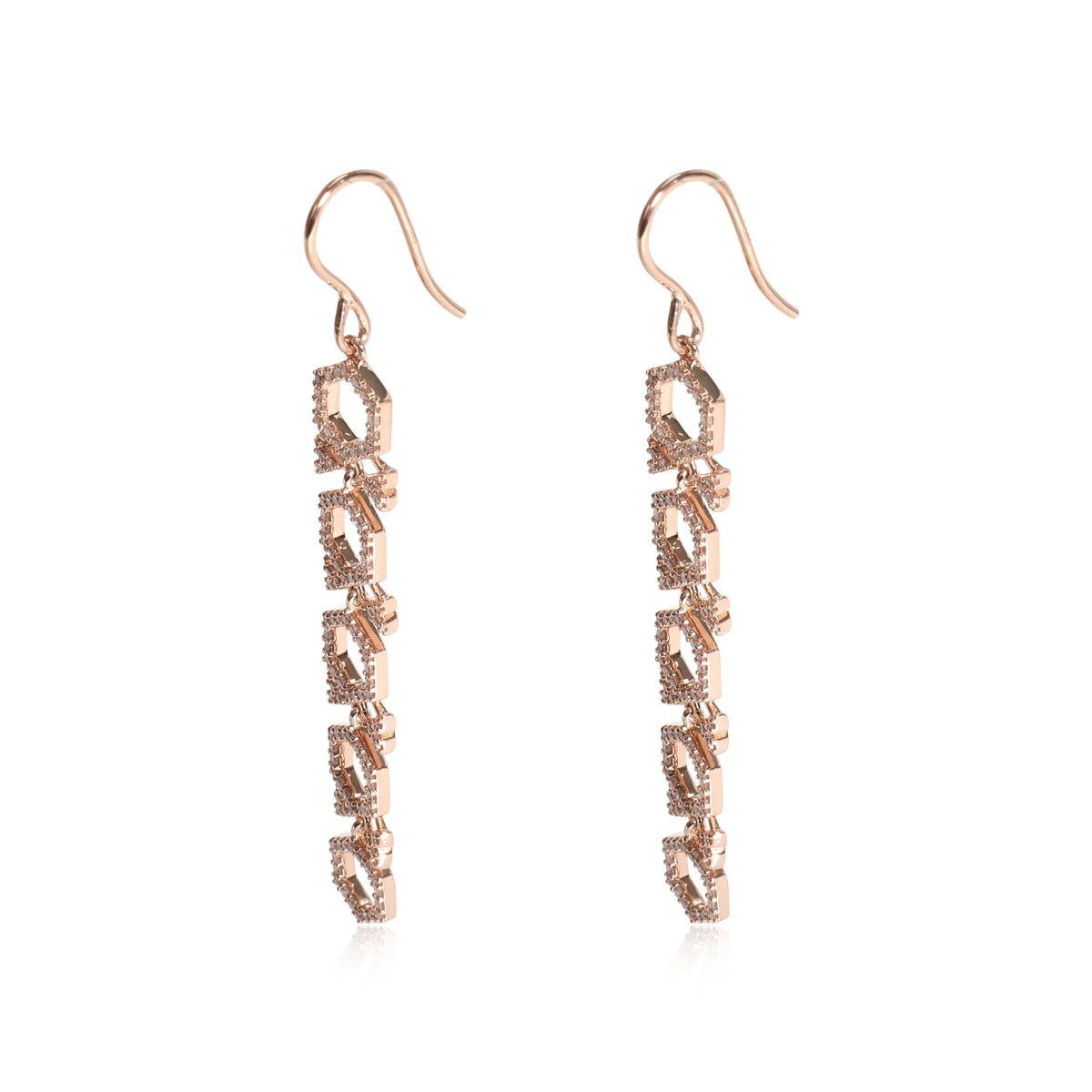 Astley Clarke Varro Honeycomb Diamond  Earring in 14K Rose Gold 1 CTW