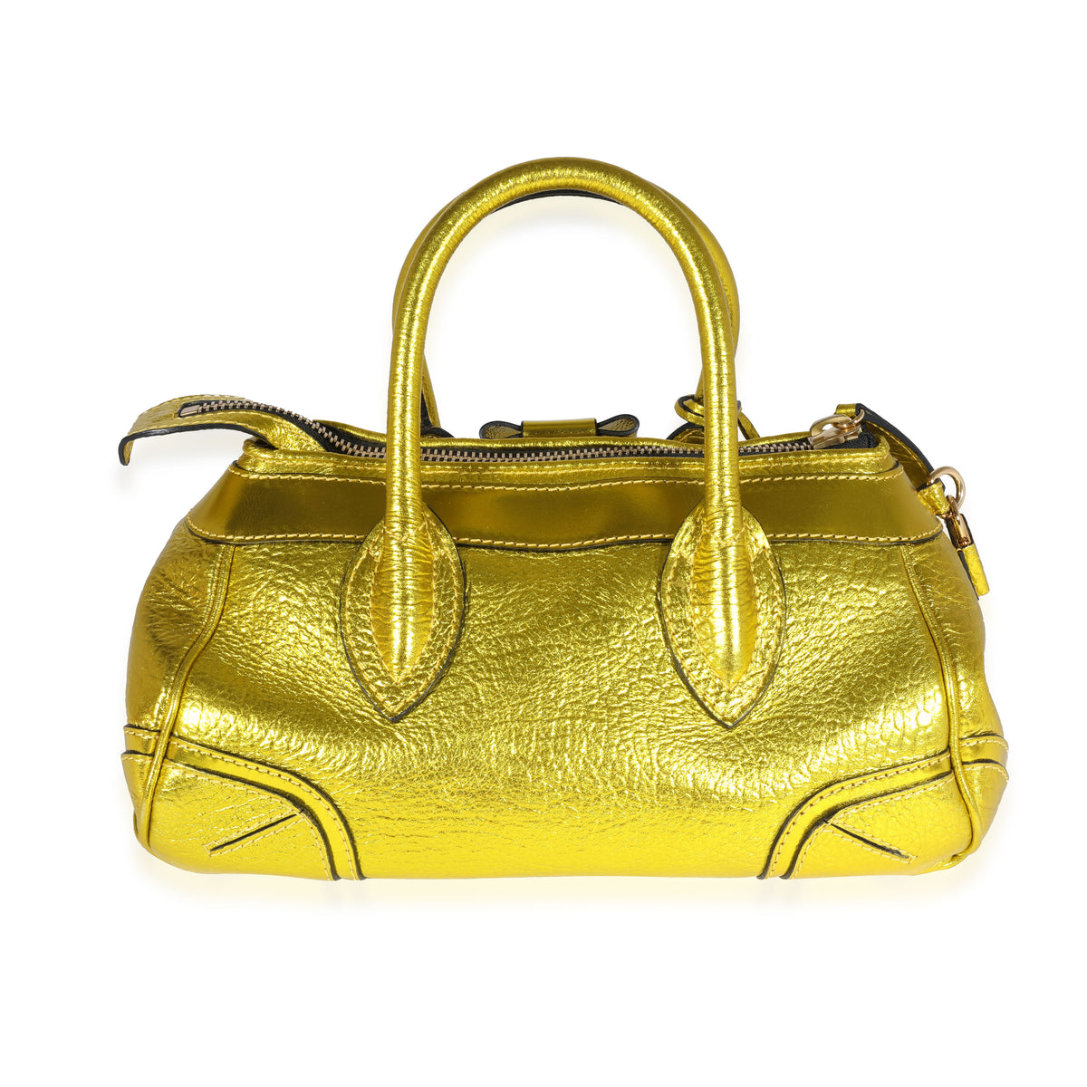 Burberry Prorsum Metallic Calfskin Medium Blaze Satchel