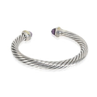 David Yurman Cable Amethyst Bangle in 14K Yellow Gold/Sterling Silver