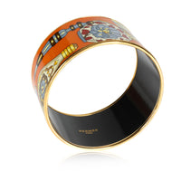 Hermès Enamel Extra Wide Flacons Orange Bangle