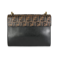 Fendi Brown and Black FF 1974 Kan U Leather Shoulder Bag