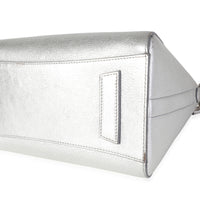 Givenchy Silver Metallic Calfskin Small Antigona Bag