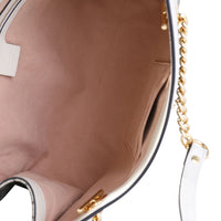 Gucci GG Supreme & White Leather Medium Padlock Shoulder Bag