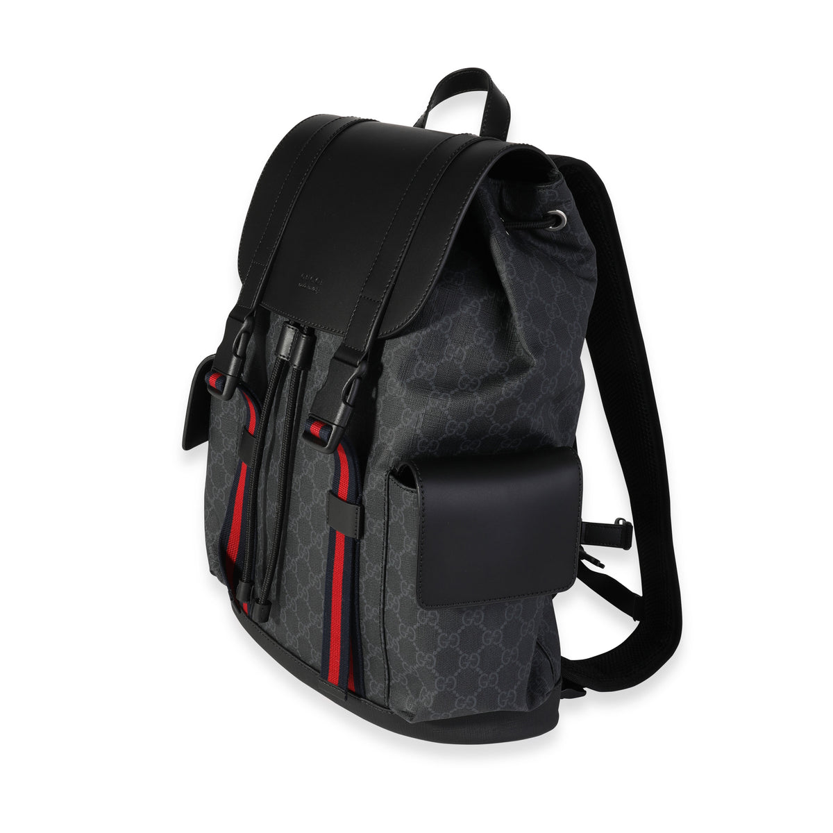 Gucci Black GG Supreme and Leather Backpack | myGemma