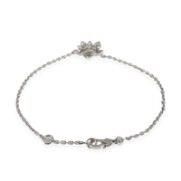 Van Cleef & Arpels Lotus Diamond Bracelet in 18k White Gold 0.16 CTW