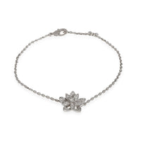 Van Cleef & Arpels Lotus Diamond Bracelet in 18k White Gold 0.16 CTW