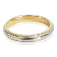 Tiffany & Co. Classic 3 mm Milgrain Wedding Band in 18K Yellow Gold & Platinum