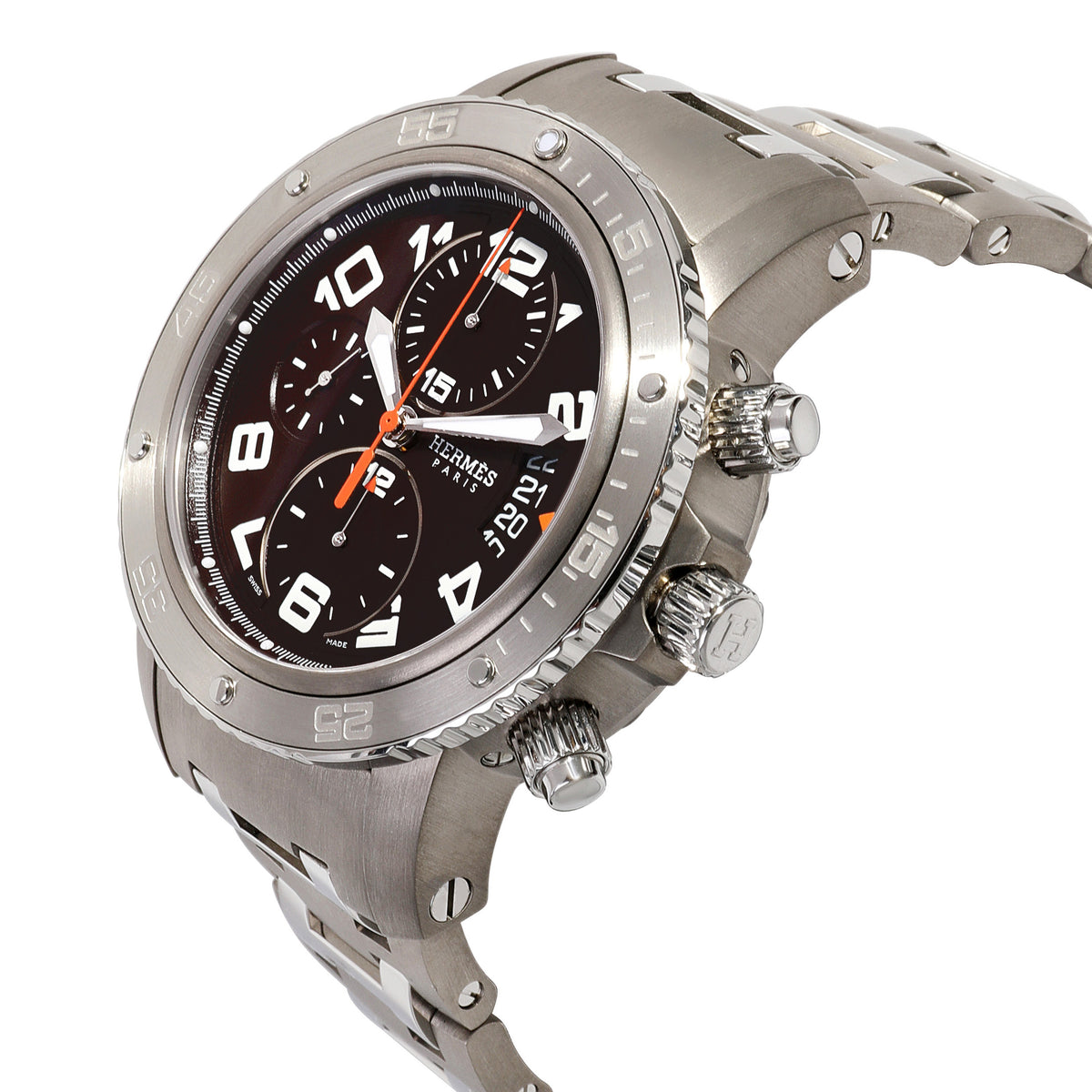 Hermès Clipper Chrono CP2.941.230.4963 Men's Watch in  SS/Titanium