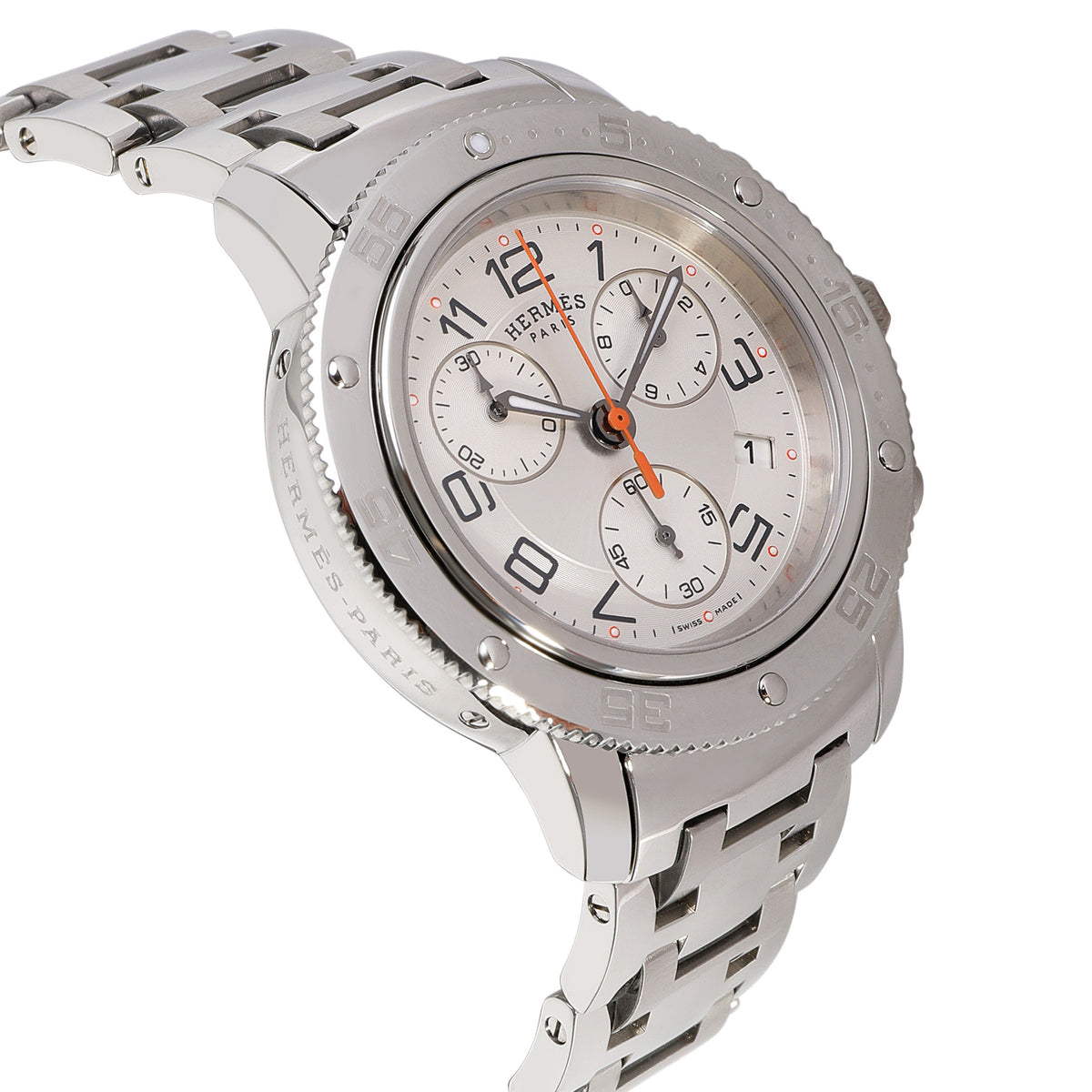 Hermès Clipper Chrono CP2.410.220.4965 Unisex Watch in  Stainless Steel