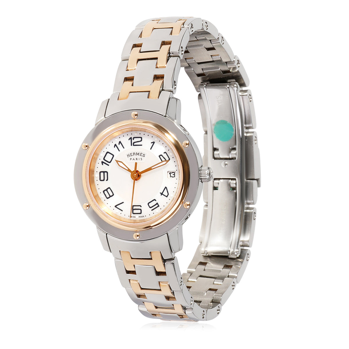 Hermès Clipper CP1.221.212.4970 Women's Watch in 18kt Stainless Steel/Rose  Gold