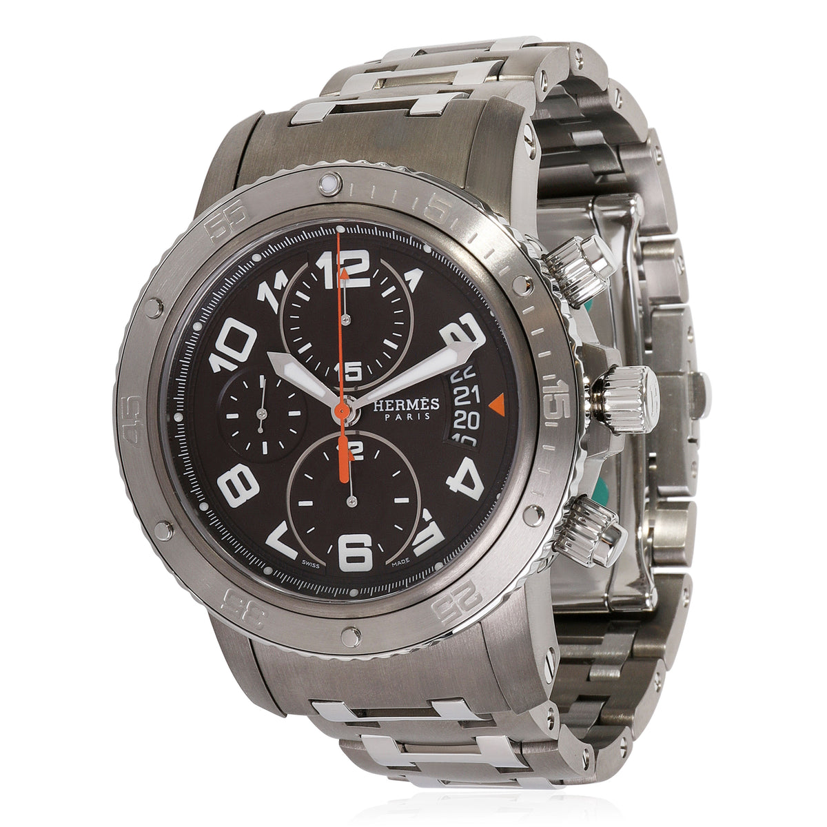 Hermès Clipper Chrono CP2.941.435.4963 Men's Watch in  SS/Titanium
