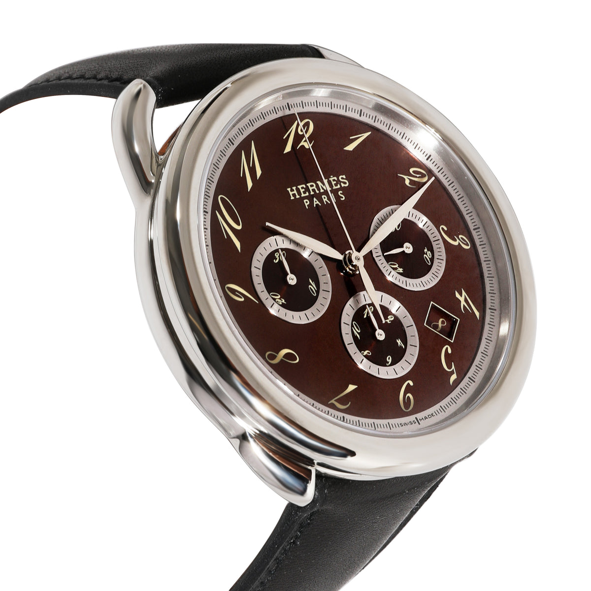 Hermès Arceau Chrono AR4.910.435.MHA Men's Watch in Stainless Steel ...