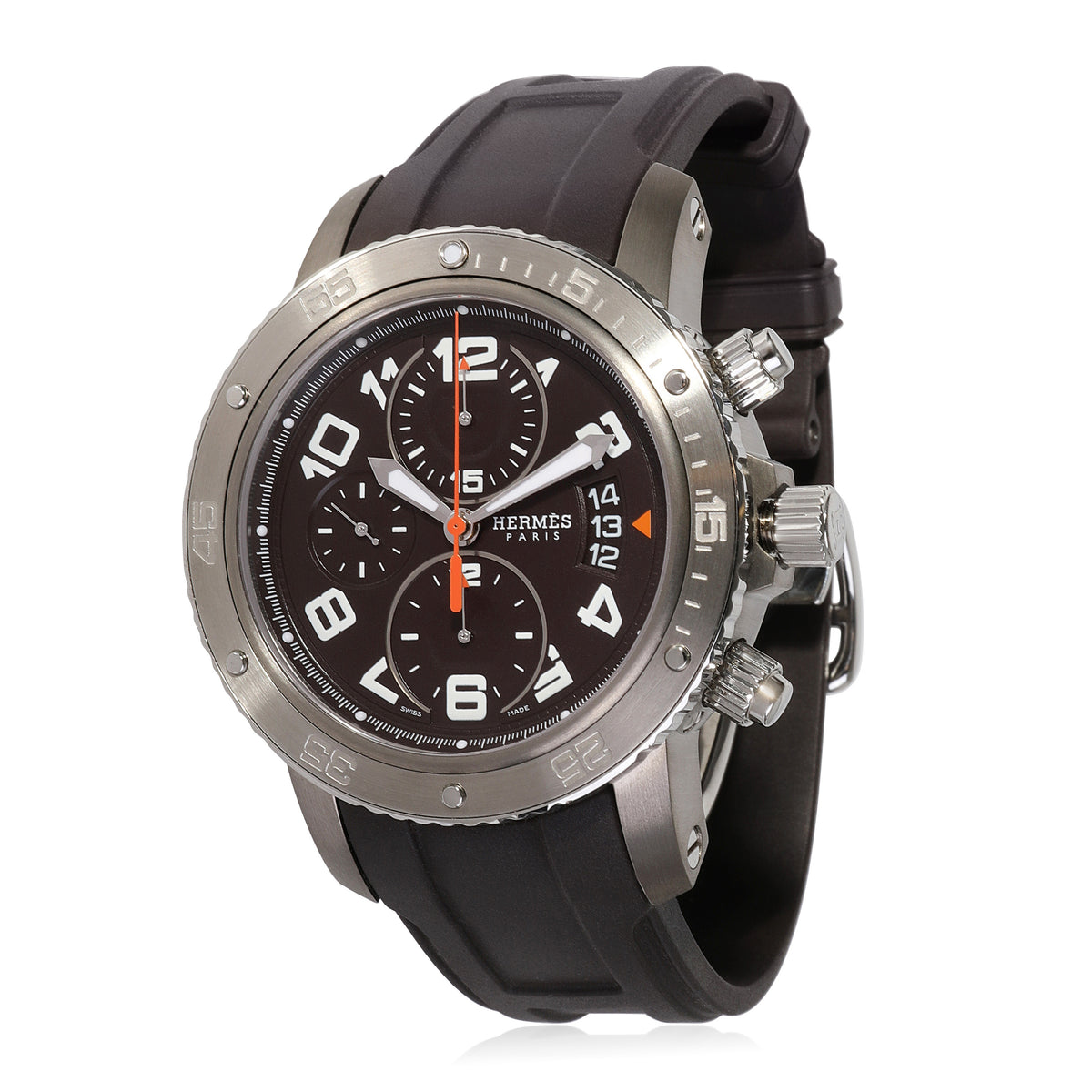 Hermès Clipper Chrono CP2.941.435.1C7 Men's Watch in  Titanium