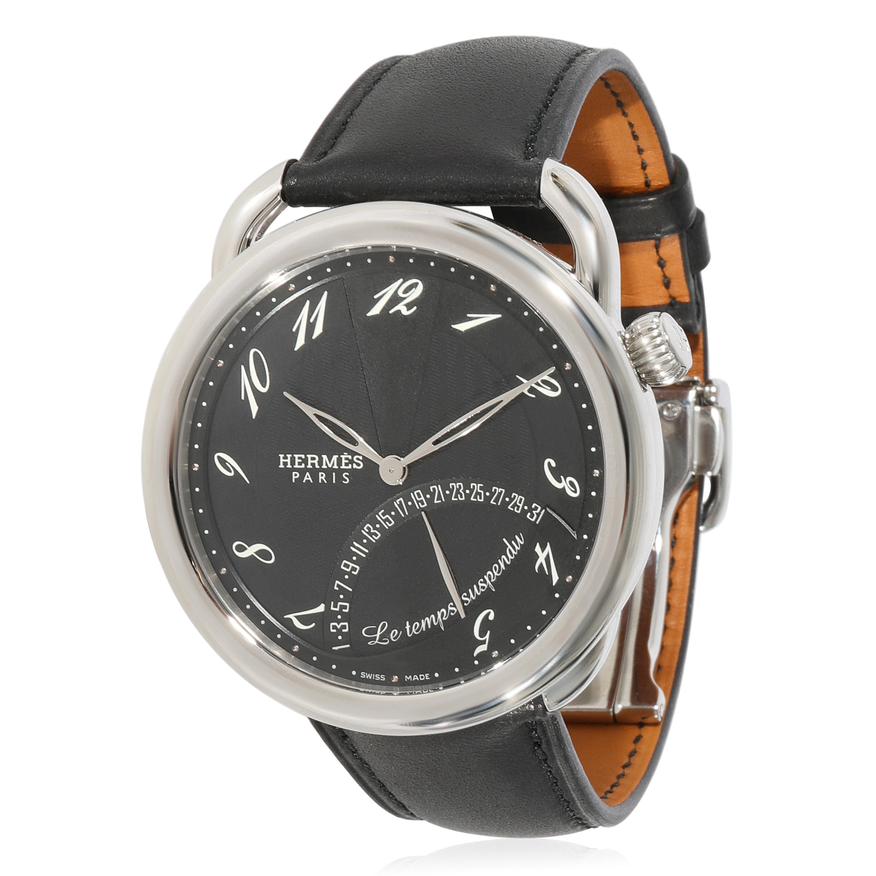Hermès Arceau Le Temps Suspendu AR8.910.330.MNO Men's Watch in