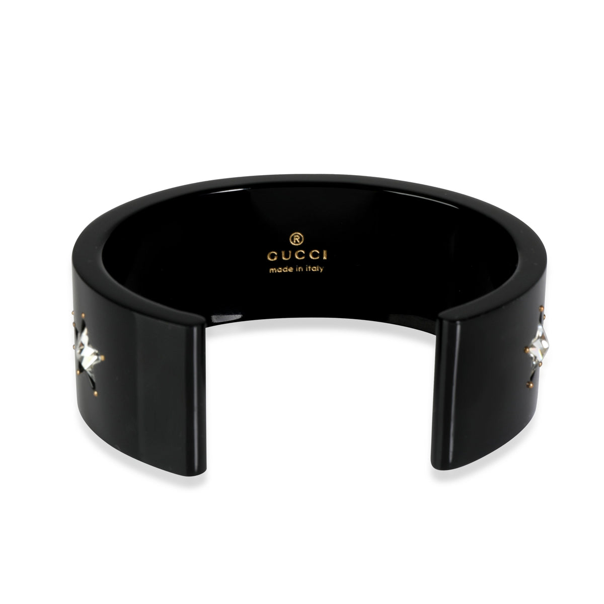 Gucci Black Resin Crystal Cuff