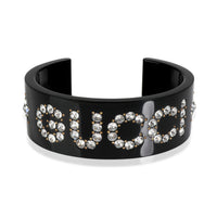 Gucci Black Resin Crystal Cuff