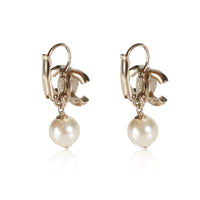 Chanel CC Logo Pearl Drop Earring