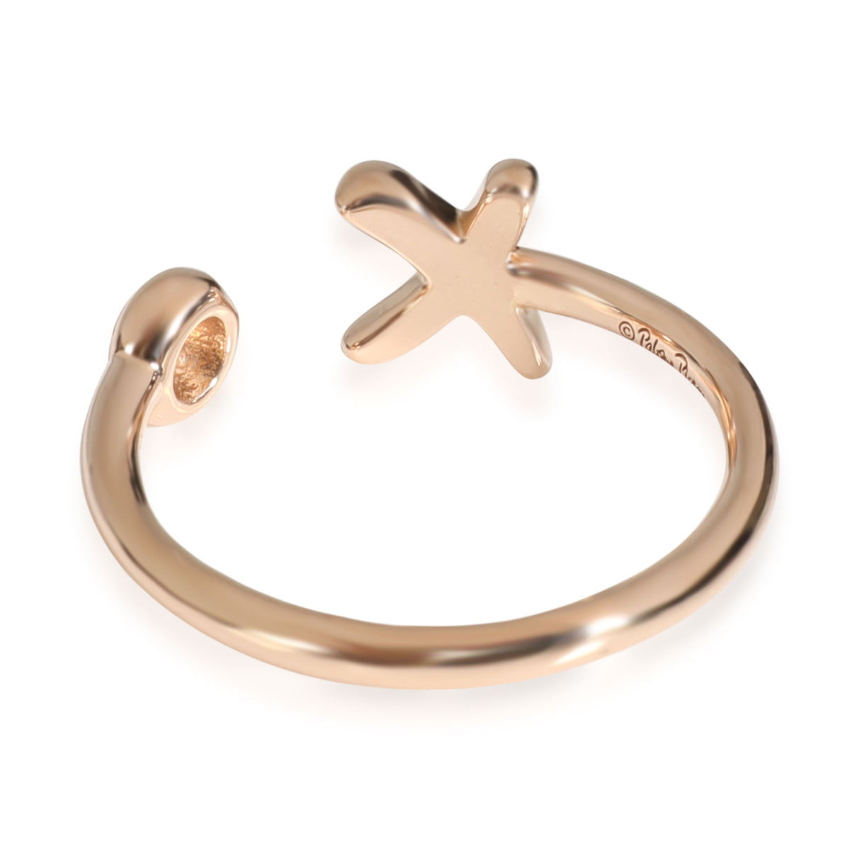 Tiffany & Co. Paloma Picasso Graffiti  Diamond Ring in 18k Rose Gold 0.02