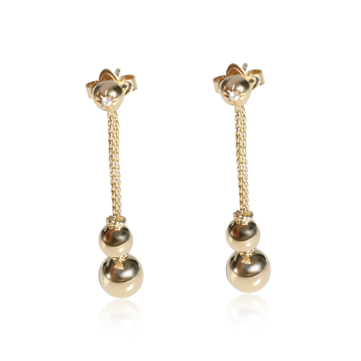 David Yurman Solari Diamond Ball Drop Earring in 18K Yellow Gold