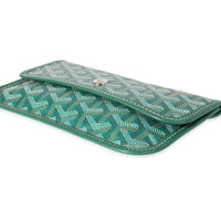 Goyard Green Goyardine Canvas Pouch