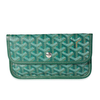 Goyard Green Goyardine Canvas Pouch