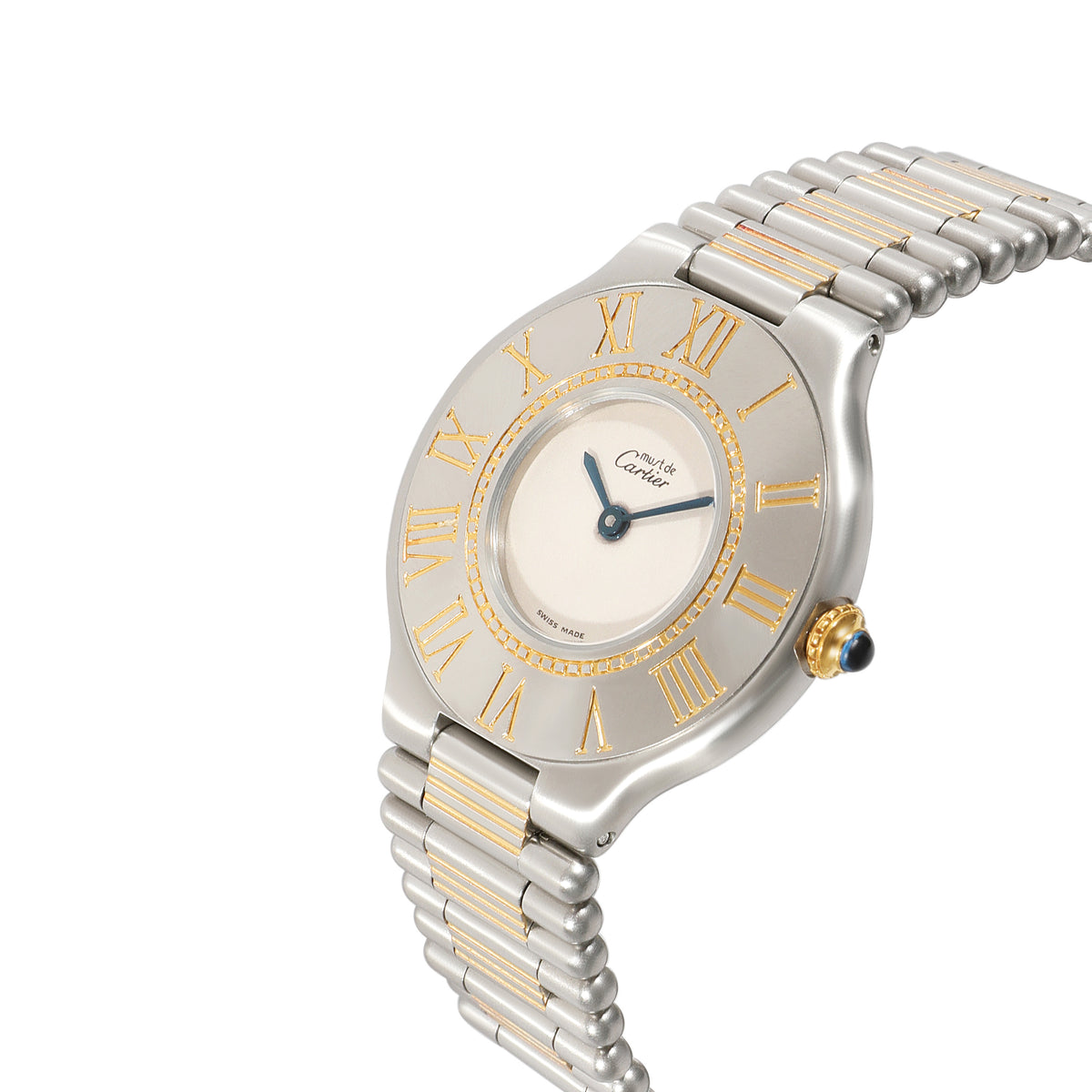 Cartier Must de Cartier 21 9010 Womens Watch in  Gold Plate/Stainless Steel