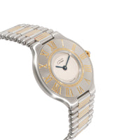 Cartier Must de Cartier 21 9010 Womens Watch in  Gold Plate/Stainless Steel