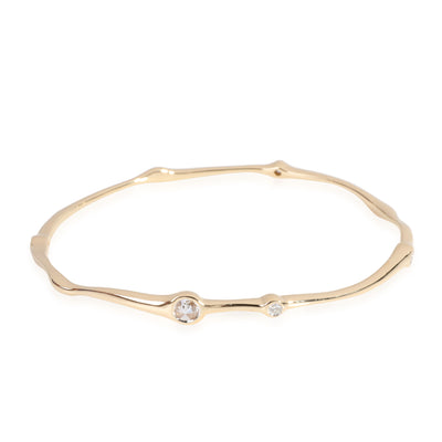 Wavy Diamond Bangle in 18k Yellow Gold 0.4 CTW