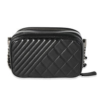 Chanel Black Quilted Lambskin Coco Boy Camera Case