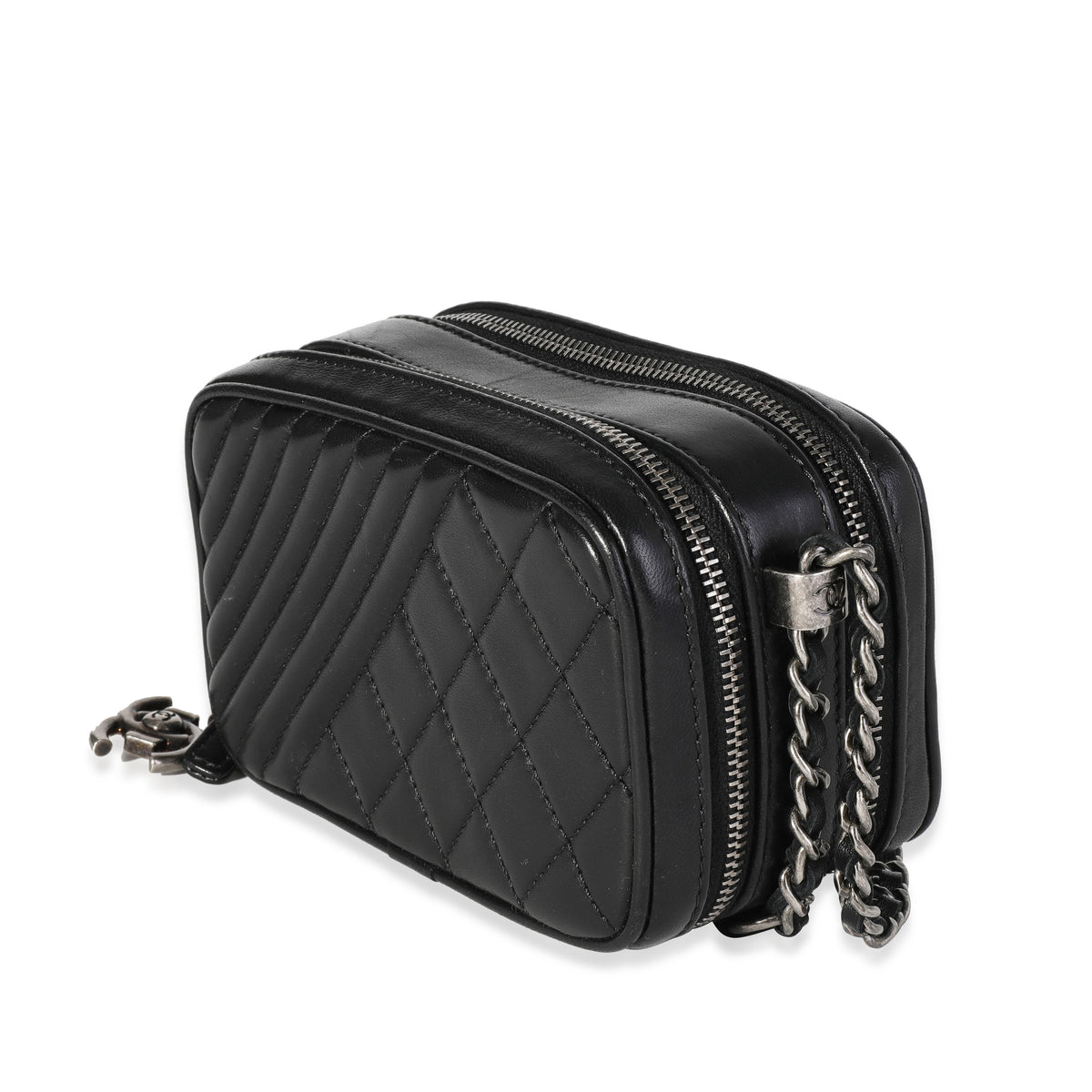 Chanel Black Quilted Lambskin Coco Boy Camera Case