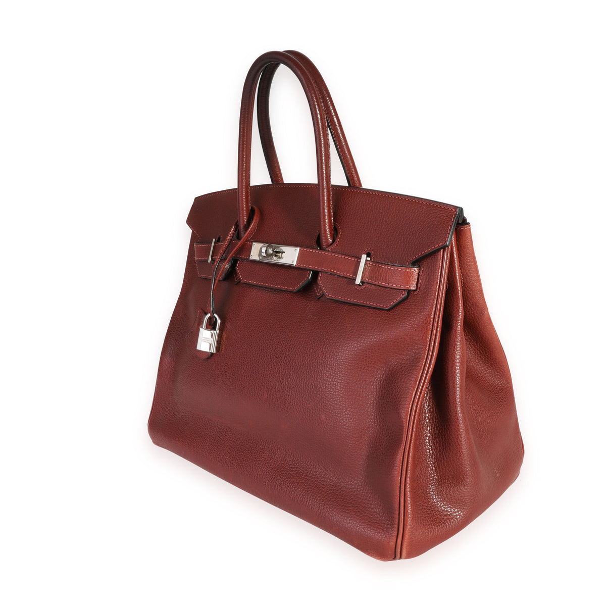 Hermès Rouge H Vache Liegee Birkin 35 PHW