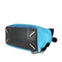 Loewe Tri-Tone Blue Suede & Black Leather Medium Puzzle Bag