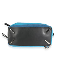 Loewe Tri-Tone Blue Suede & Black Leather Medium Puzzle Bag