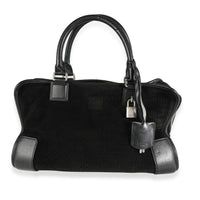 Loewe Black Leather & Perforated Suede Amazona 36