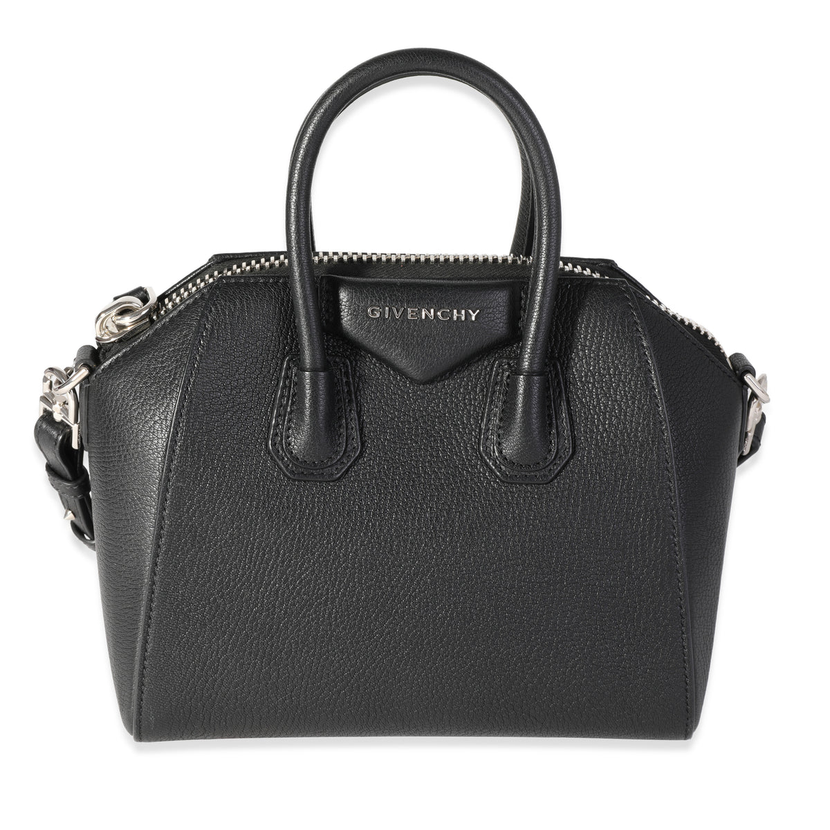 Givenchy Black Grained Goatskin Mini Antigona Bag