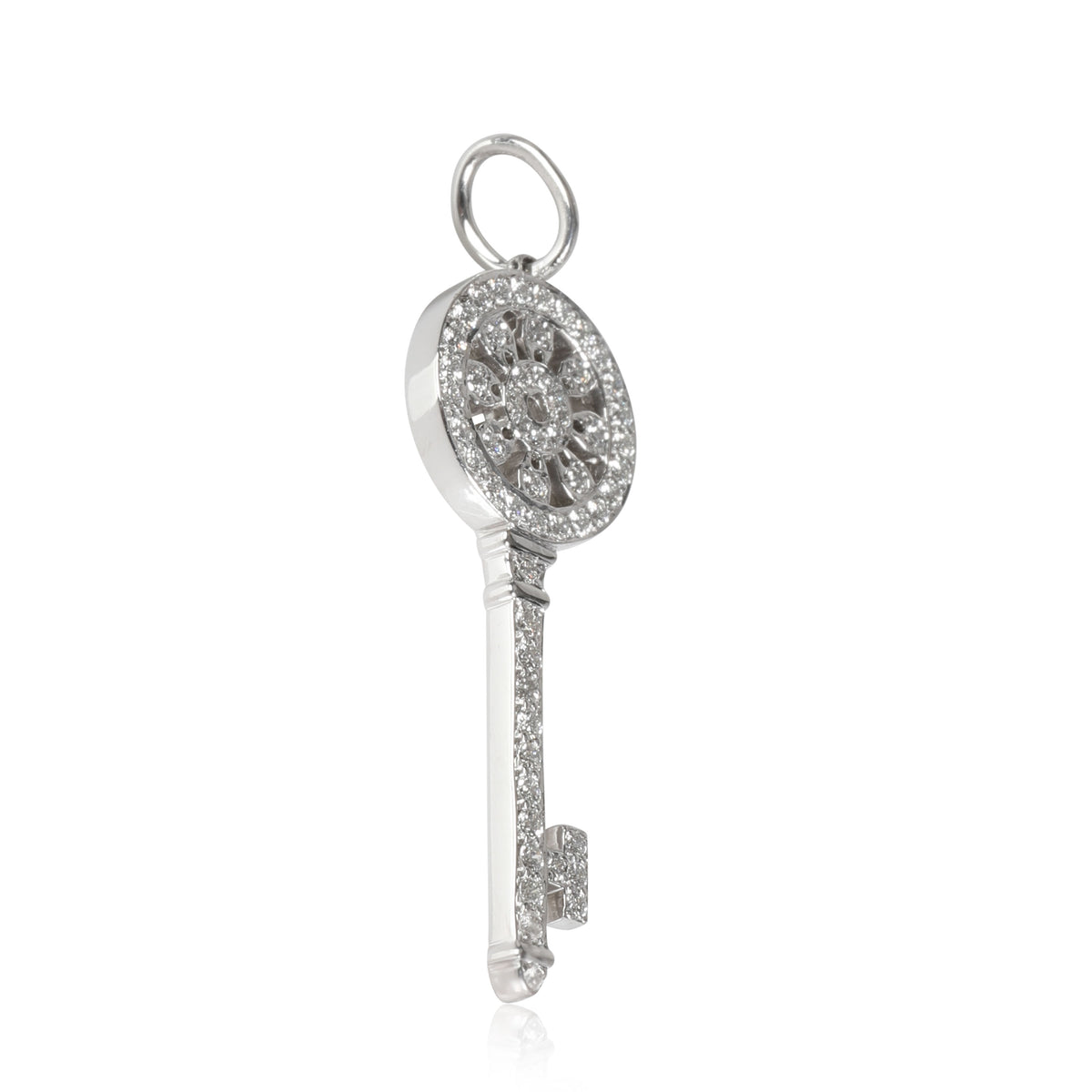 Tiffany & Co. - Platinum Diamond Petals Key Pendant